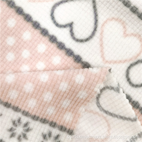 Opelon Spandex Textiles Printed Polar Fleece Jersey Fabric